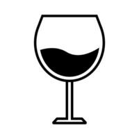 vino y vino vaso icono. vector. vector