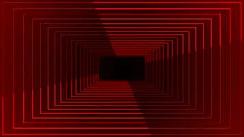 3d rektangulär låda tunnel neon ljus lutning bakgrund, neon rader rör på sig trogen gaming bakgrund video