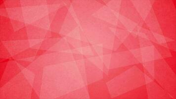 Red color low poly geometrical shapes minimal background, butter paper textured background video
