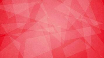 Red color low poly geometrical shapes minimal background, butter paper textured background video