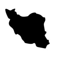 Iran map silhouette icon. Vector. vector