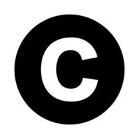 Copyright silhouette icon. Rights. Vector. vector