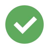 Circular check mark. Certification icon. Vector. vector