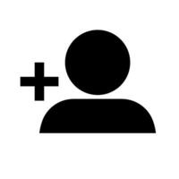 Add follower silhouette icon. Vector. vector