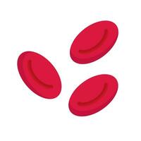plano diseño rojo sangre célula icono. vector. vector
