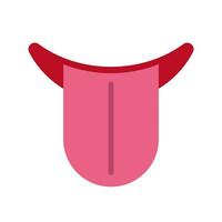 Flat design sticking out tongue icon. Vector. vector