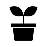 Potted plant silhouette icon. Plant icon. Vector. vector