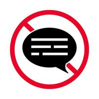 Simple no talking sign. Vector. vector