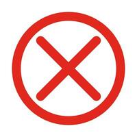 Cross mark button icon. Close. Vector. vector