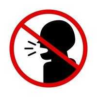 Strictly no speaking icon. Please do not speak loudly. Vector. vector