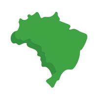 Flat design Brazilian map icon. Vector. vector