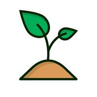 Flat design sprout icon. Vector. vector