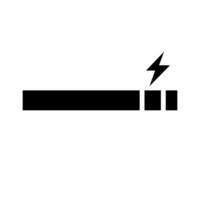 Simple heated tobacco product silhouette icon. Electronic cigarette. Vector. vector