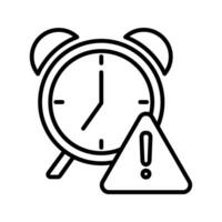 alarm clock with exclamation mark icon vector