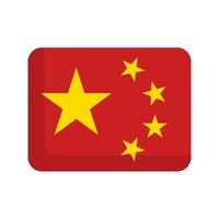 Simple Chinese flag icon. Vector. vector