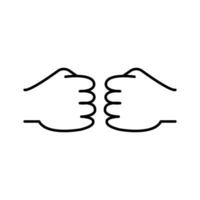 Fist Bump icon. Simple fist to fist icon. Vector. vector