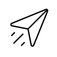 enviar correo electrónico. volador papel avión. vector. vector