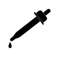 Simple pipette silhouette icon. Vector. vector