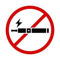 electrónico cigarrillo prohibido icono. vector. vector