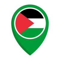 Palestinian flag map pin icon. Vector. vector