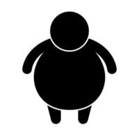 gordito o obeso cuerpo tipo. grasa o exceso de peso persona icono. vector. vector