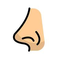 Flat design side view nose icon. Vector. vector