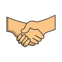 Flat design handshake icon. Vector. vector