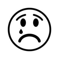 Crying face icon with tears. Vector. vector