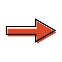 Modern red arrow icon. Vector. vector