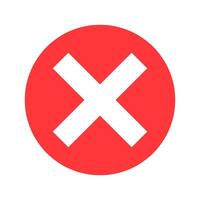 Prohibited cross mark icon. Restriction. Vector. vector