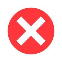 Prohibited cross mark icon. Restriction. Vector. vector