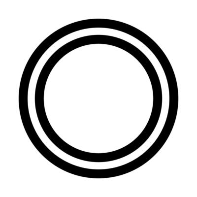 Double circle icon. Important icon. Vector.