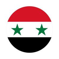 Round Syrian flag icon. Vector. vector