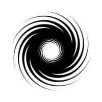 Powerful rotating typhoon silhouette icon. Vector. vector