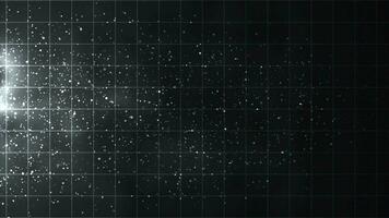 Abstract futuristic technology particles background, Black and White particles and grid background video