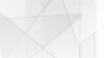 Abstract grey white hi-tech low poly professional motion background. Corporate background video