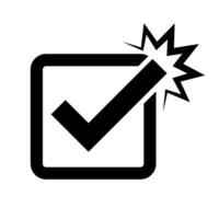 Simple emphasis check box icon. Important point. Vector. vector