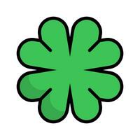 Flat design four leaf clover icon. Vector. vector