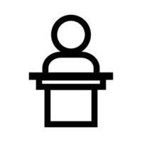 Simple political speech icon. Presentation icon. Vector. vector