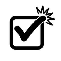 Emphasization check box. Completed icon. Vector. vector