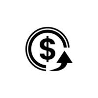 incrementar dinero icono, crecimiento dinero icono, enviar dinero vector icono. editable