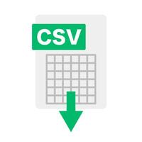 csv archivo descargar icono. vector. vector