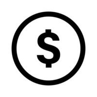 Simple dollar coin icon. US currency. Vector. vector