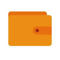 Flat design orange wallet icon. Vector. vector