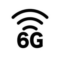 6g Internet red icono. vector. vector