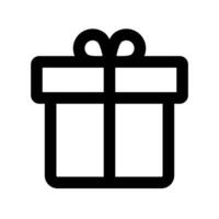 Simple gift box icon. Birthday present. Vector. vector