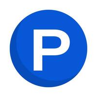 Flat design parking mark icon. Vector. vector