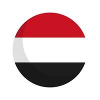 Round Yemen flag icon. Vector. vector