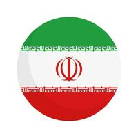 Round Iran flag icon. Vector. vector