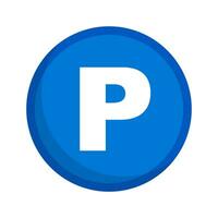 Round parking lot sign icon. Vector. vector